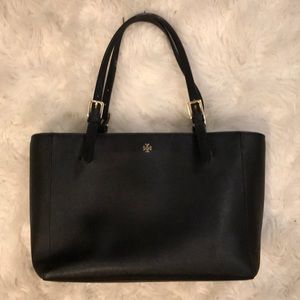 Tory Burch Small Black York Buckle Tote